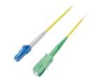 L-Com Simplex LC/UPC to SC/APC Fiber Optic Patch Cables