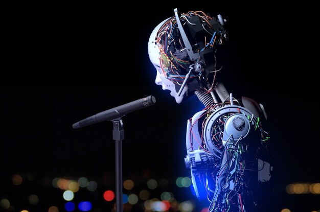 Technology that Speaks the Same Languageの詳細を読む。 Human-like robot speaks into microphone using Natural Language Processing