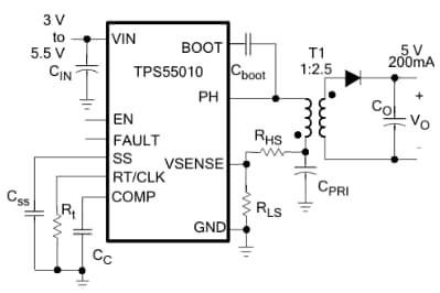 Block Diagram - Texas Instruments TPS55010EVM-009 Evaluation Module