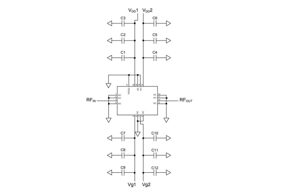 Application Circuit Diagram - MACOM MAAL-010528 X-Band LNA