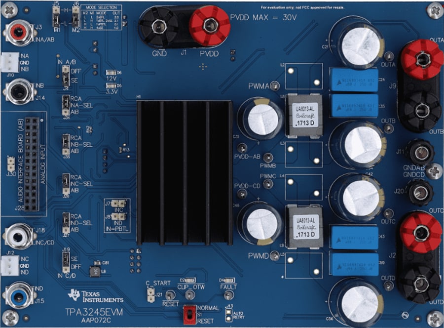 Texas Instruments TPA3245EVM PurePath™ Ultra-HD評価モジュール
