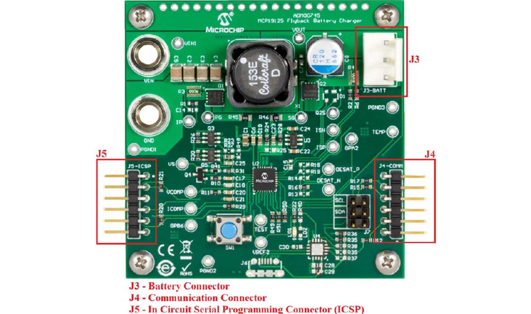 Microchip Technology MCP19125フライバック・バッテリ充電器評価ボード