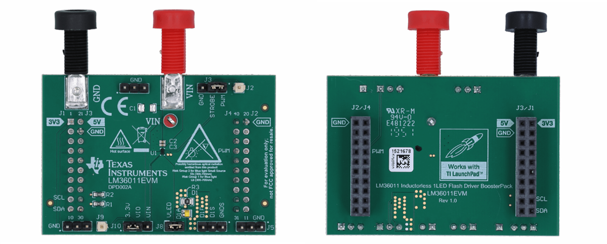 Texas Instruments LM36011EVM 1 LED Flashドライバ評価モジュール