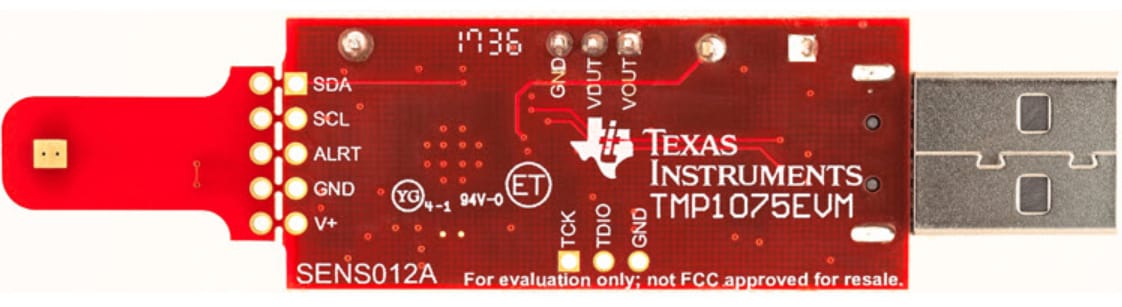 回路図 - Texas Instruments TMP1075EVMデジタル温度センサ評価ボード