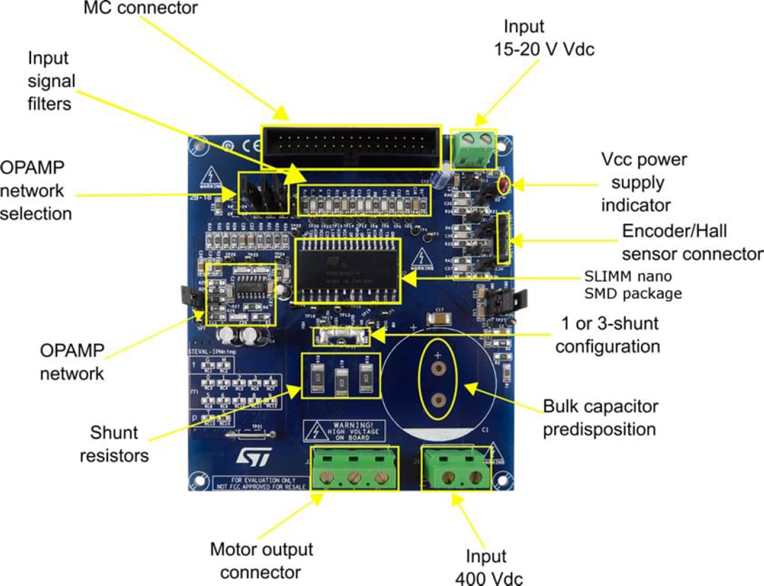 STMicroelectronics STEVAL-IPMnM1Sモータ駆動パワー・ボード