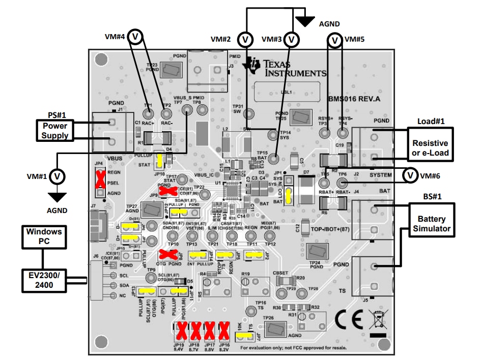 回路図 - Texas Instruments BQ25883EVM評価モジュール