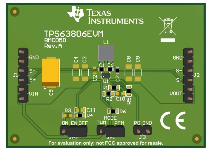 ロケーション回路 - Texas Instruments TPS63806EVM評価モジュール