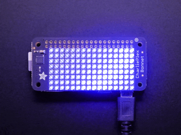 Adafruit CharliePlex LEDマトリックス・ディスプレイ・ボンネット