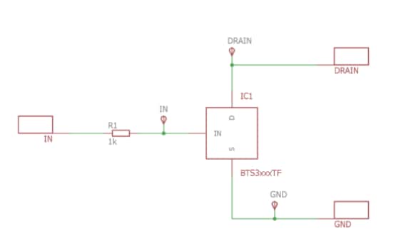 回路図 - Infineon Technologies BTS3080TFデモボード