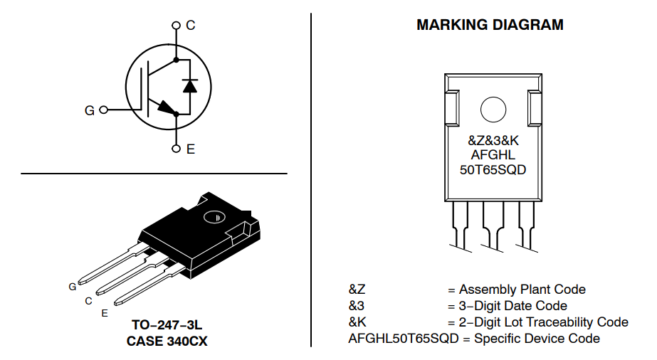 onsemi AFGHL40T65SQD & AFGHL50T65SQD IGBT