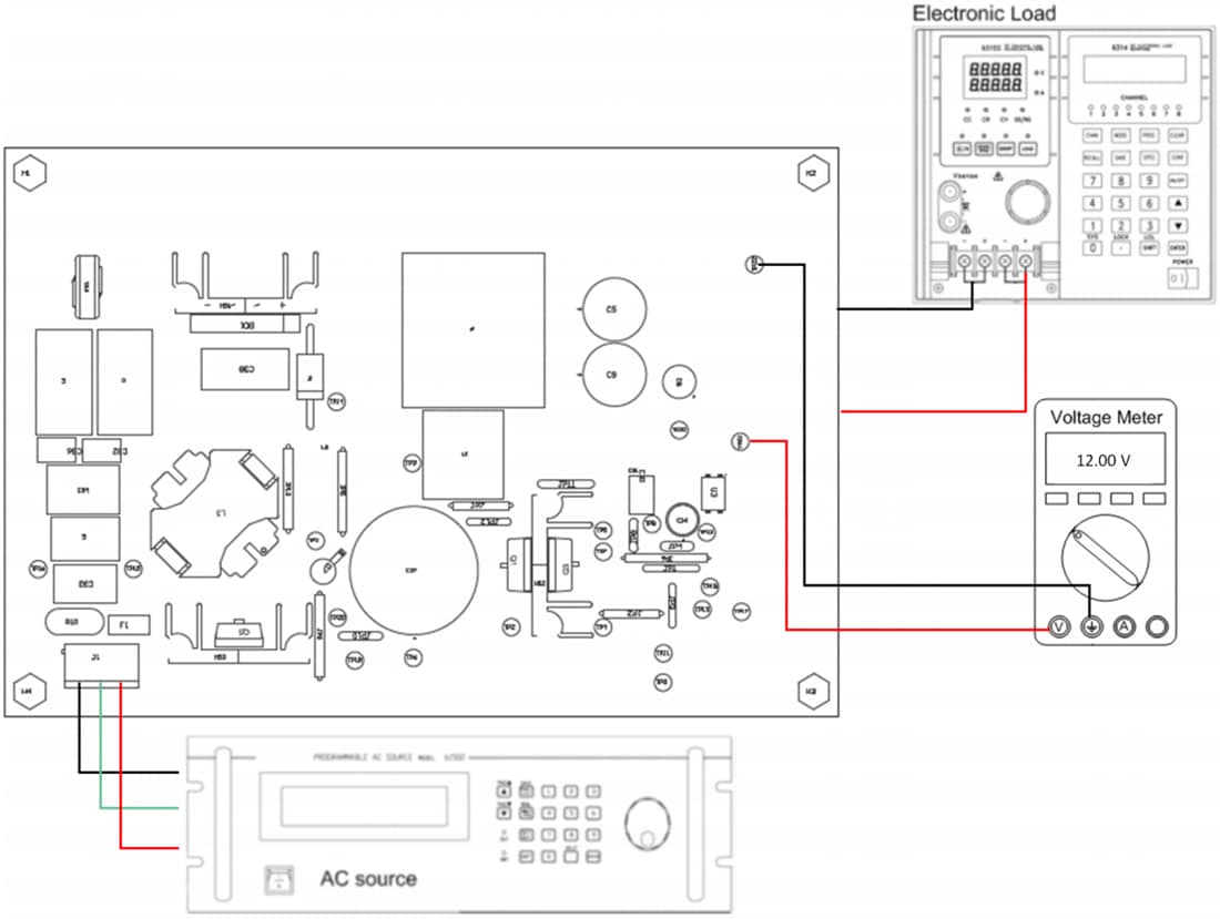 機械図面 - Texas Instruments PFCLLCSREVM034 AC to 絶縁DC評価モジュール