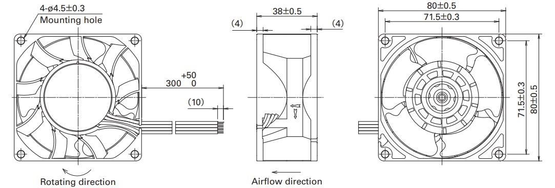 Sanyo Denki San Ace 80 9HVB High Static Pressure DC Fans Sanyo Denki San Ace 80 9HVB High Static Pressure DC Fans