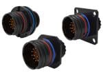 Amphenol Aerospace シリーズ5ブラック亜鉛-ニッケル丸型コネクタ