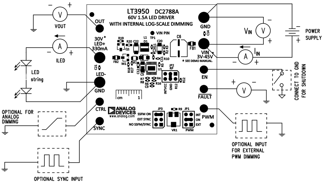 機械図面 - Analog Devices Inc. DC2788Aデモ回路（LT3950用）