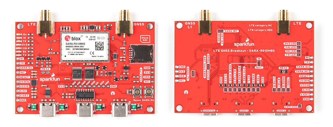 SparkFun LTE GNSS SARA-R5ブレイクアウトボード