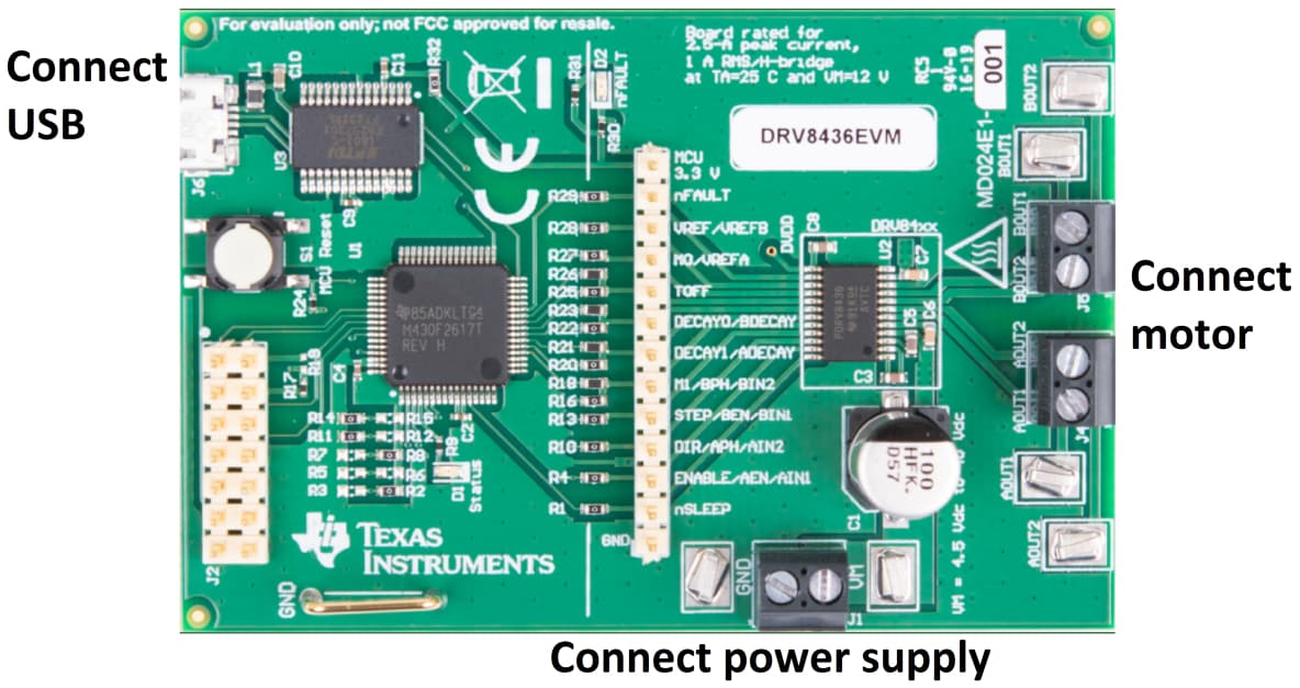 Texas Instruments DRV8436EVMステッパドライバ評価モジュール