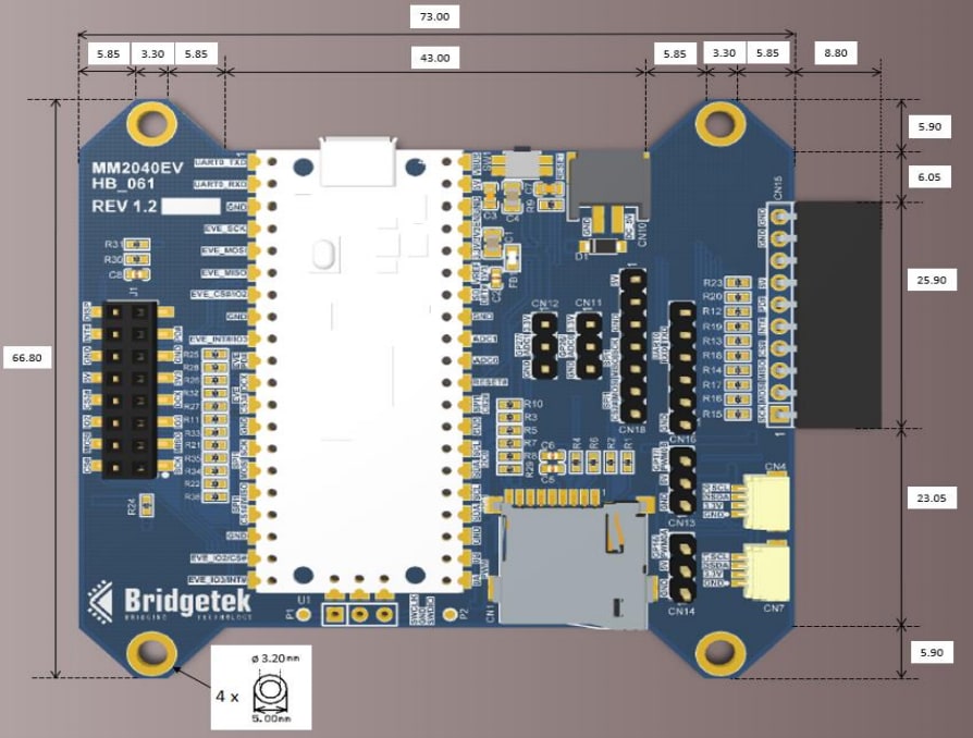 Bridgetek MM2040EV PICO Adapter Evaluation Board Bridgetek MM2040EV PICO Adapter Evaluation Board