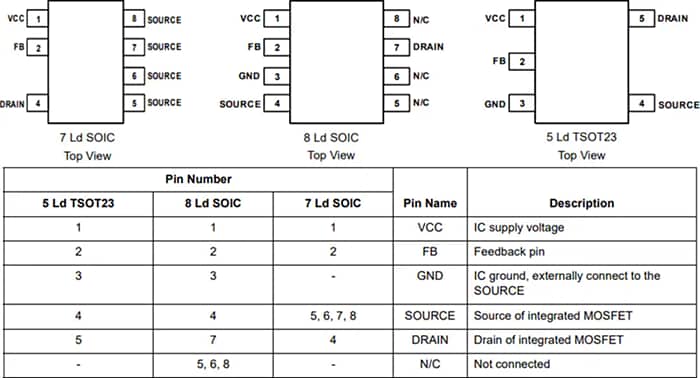Renesas Electronics RAA2230xx 700V非絶縁AC/DCバックレギュレータ
