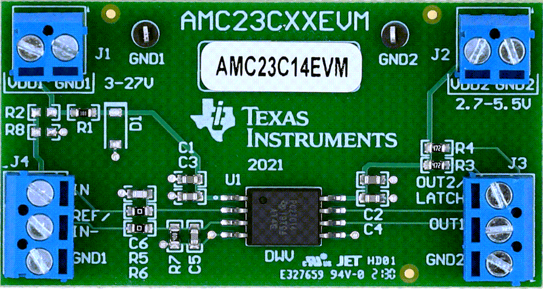 機械図面 - Texas Instruments AMC23CxxEVMコンパレータ評価モジュール