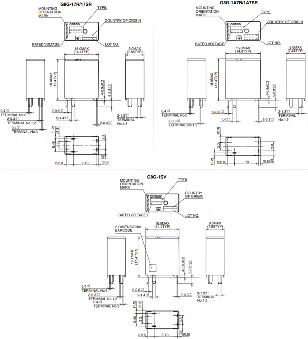Omron Electronics 車載用G8G PCBリレー