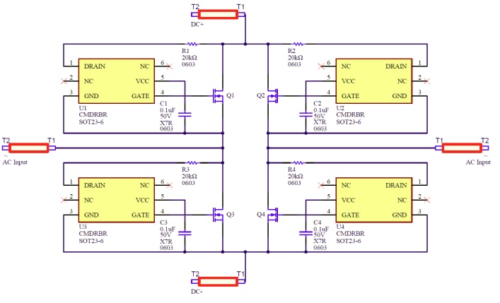 Application Circuit Diagram - PANJIT CMDRBR Bridge Controller IC Application Circuit Diagram - PANJIT CMDRBR Bridge Controller IC