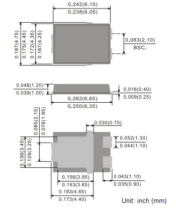Mechanical Drawing - PANJIT MBR8H120PCx Schottky Barrier Rectifiers Mechanical Drawing - PANJIT MBR8H120PCx Schottky Barrier Rectifiers