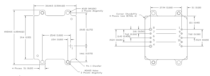 機械図面 - TDK-Lambda RGB DC-DC降圧型コンバータ