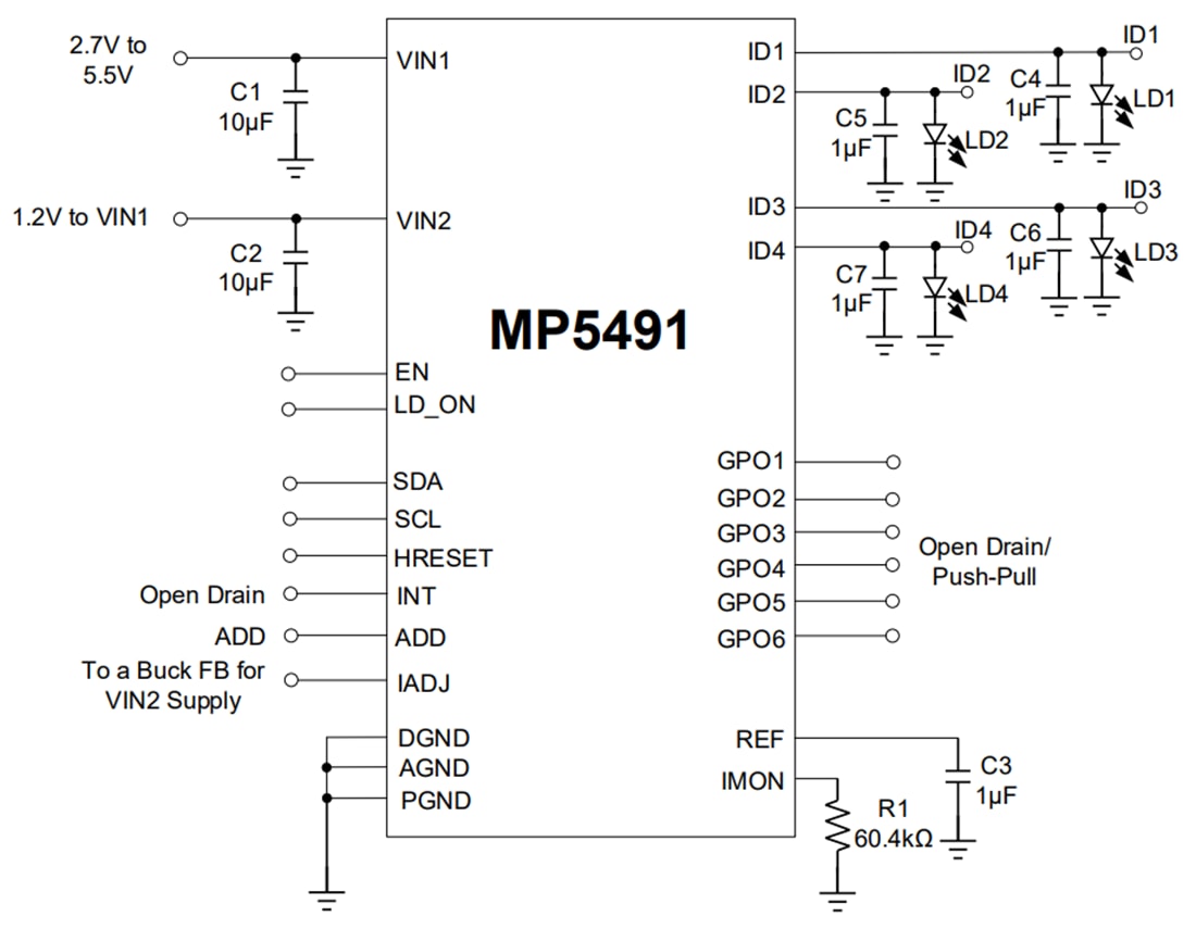 Monolithic Power Systems (MPS) MP5491 Laser Diode Current Source IC