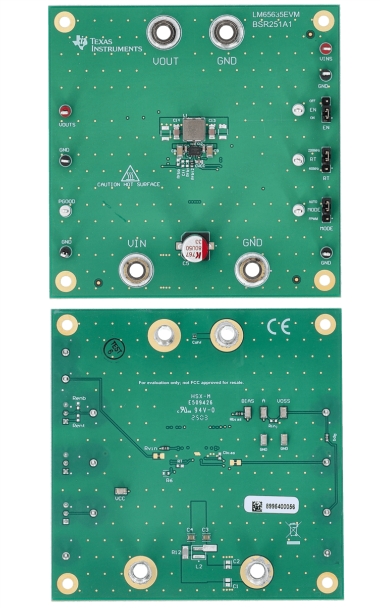 Texas Instruments LM65635EVM評価モジュール