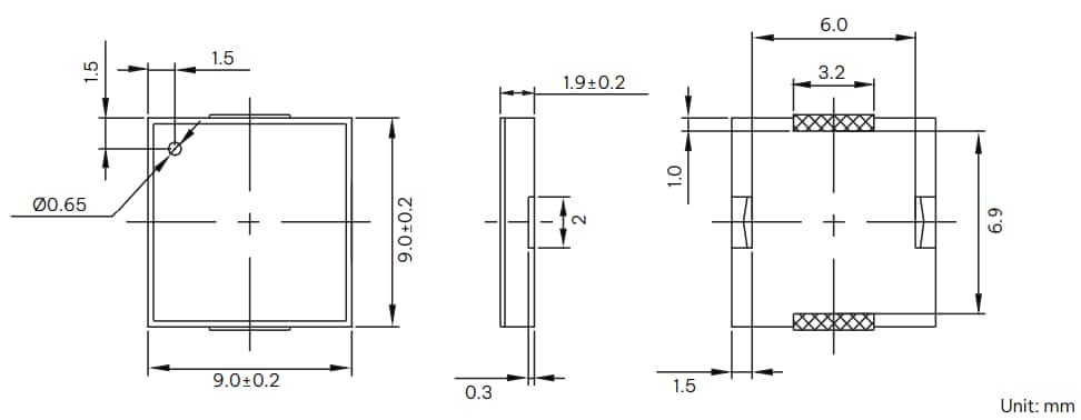 Mechanical Drawing - VCC PT Piezo Transducers