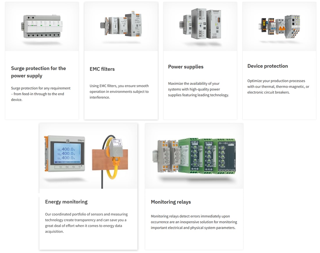 チャート - Phoenix Contact 電力信頼性ソリューション