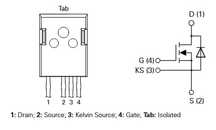機械図面 - IXYS IXSJxN120R1K 1,200V SiCパワーMOSFET