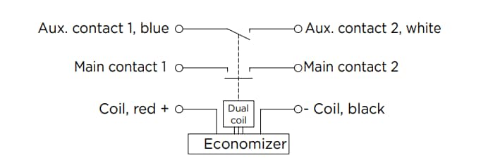 アプリケーション回路図 - TE Connectivity ECPN & ECPS 高電圧DCコンタクタ