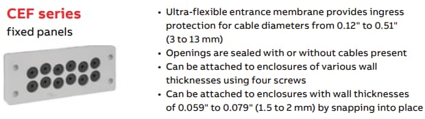 ABB Installation Products T&B Liquidtight Systems® Cable Entry Plates