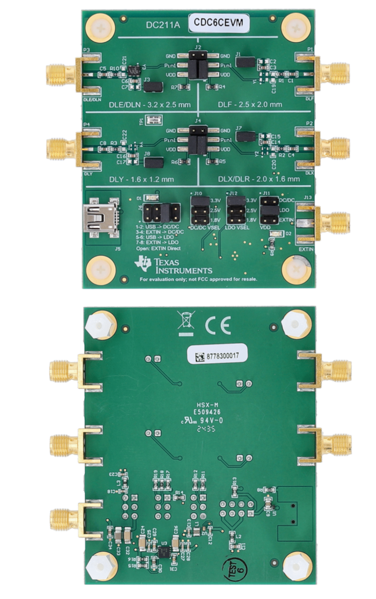 Texas Instruments CDC6CEVM 評価モジュール