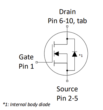 回路図 - Infineon Technologies OptiMOS™7100V自動車用パワーMOSFET