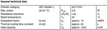 EPCOS P13 Series NTC Thermistors Technical Data